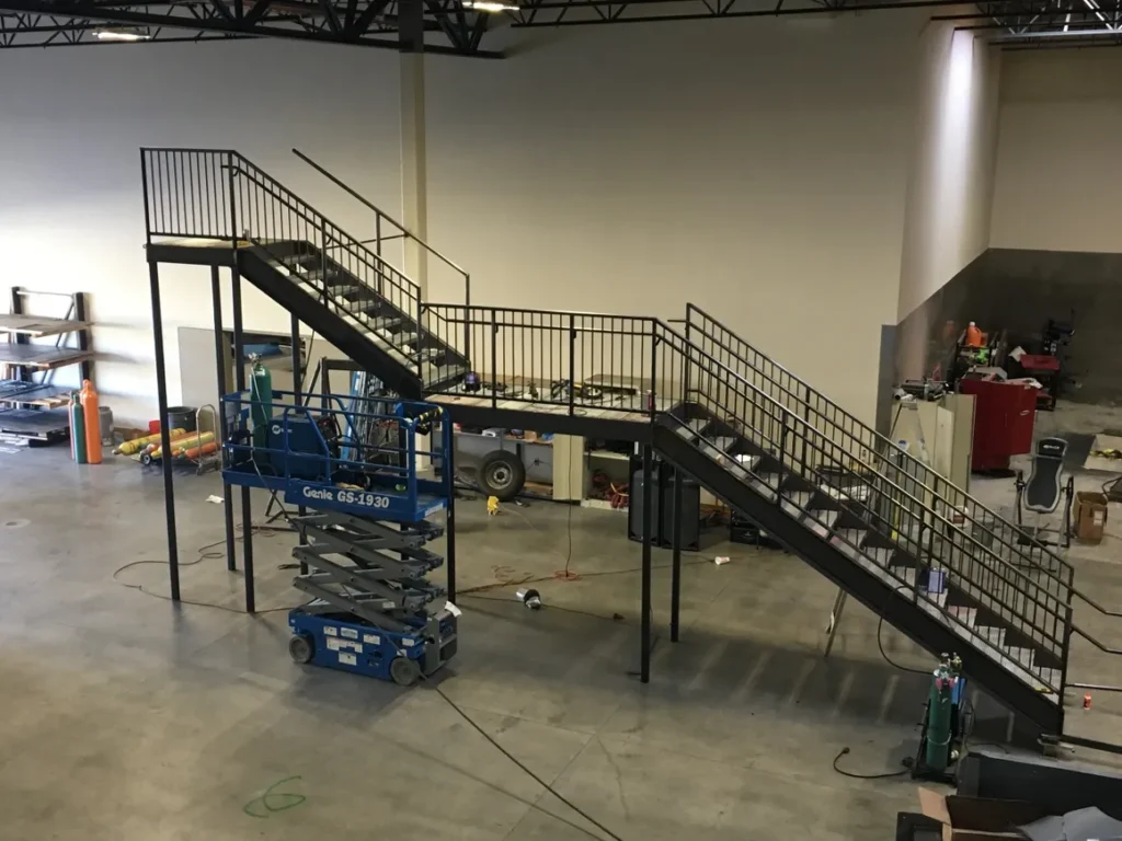 Premium modern custom steel railings Fresno CA installed on a residential front porch.